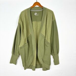 Anthropologie Pilcro Womens Aubrey Fleece Oversized Cardigan Size L/XL